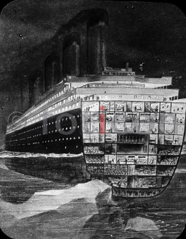 Die Titanic | The Titanic  - Foto foticon-600-simon-meer-363-014-sw.jpg | foticon.de - Bilddatenbank für Motive aus Geschichte und Kultur